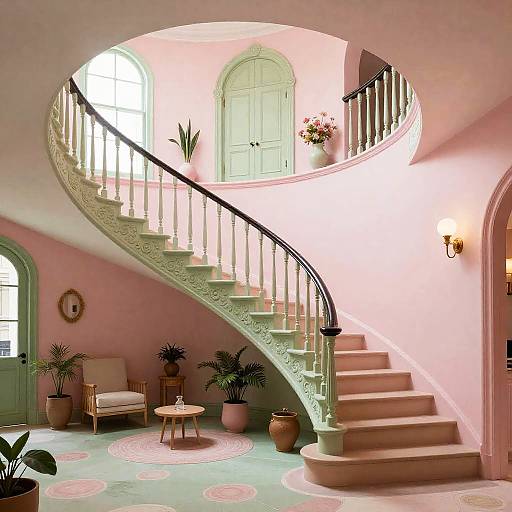 Ornate Maximalist Staircase Interior
