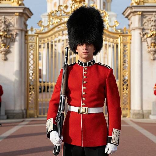 Ceremonial Guardsman at Palace Gates