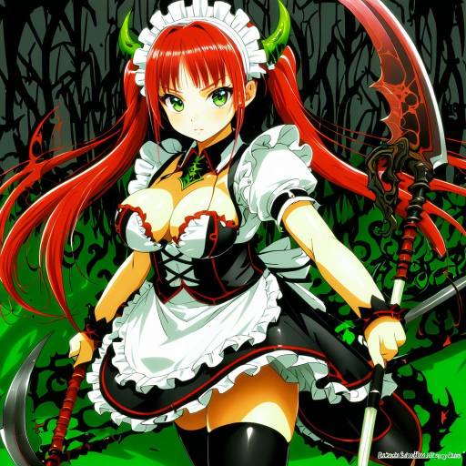 Illustration of Airi (the infernal temptress), queen's blade in the style of Ranf