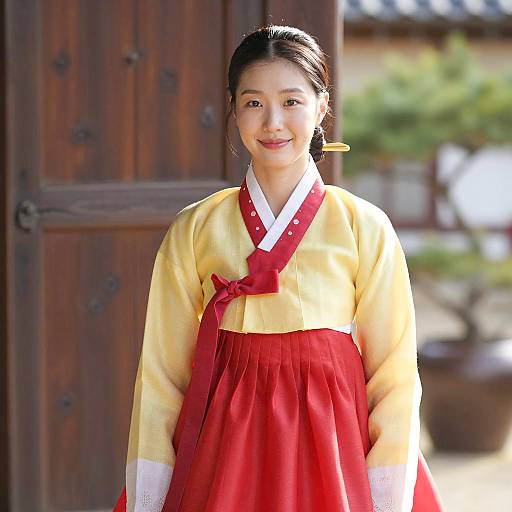 Photorealistic Portrait of a Hanbok Woman