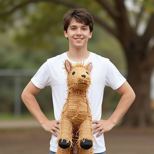 Adult Male Pinata Costume Outdoors