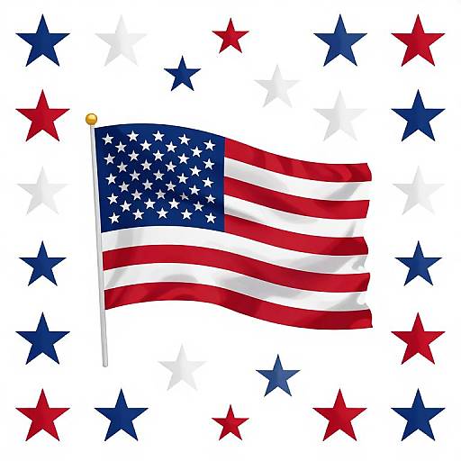 Patriotic 4th of July Star Pattern