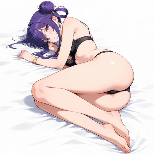 Classic Beauty Relaxing on Bed Classic Beauty Relaxing on Bed