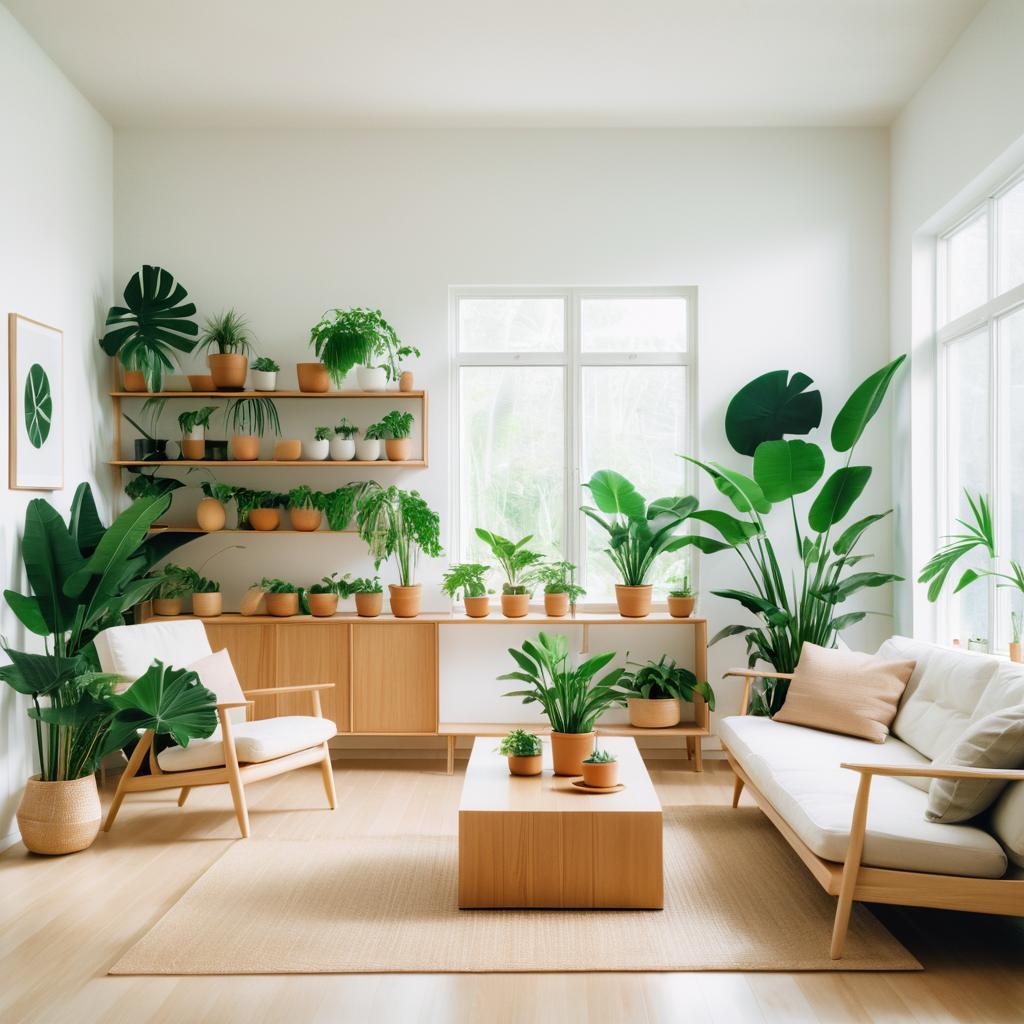 Vibrant Minimalist Scandinavian Living Room