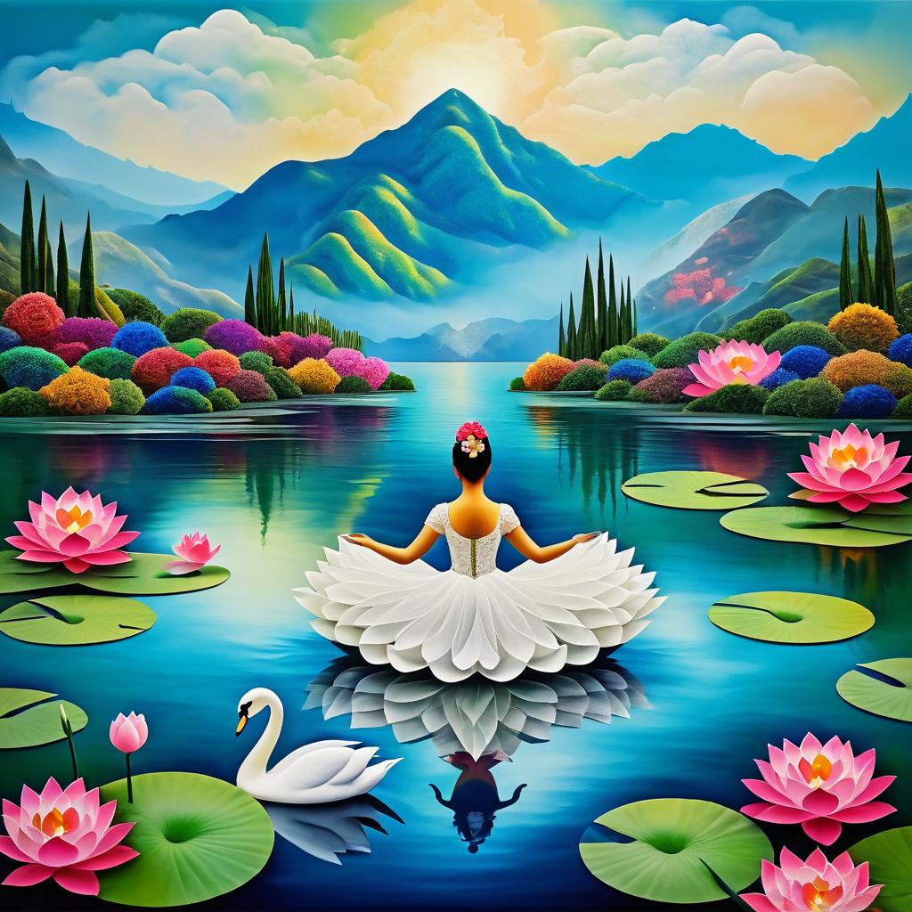 Tranquil Lake with Frida Kahlo Inspiration