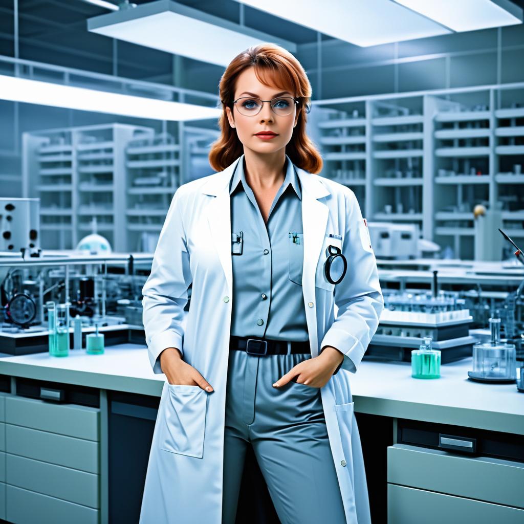 Female Scientist in High-Tech Lab Setting