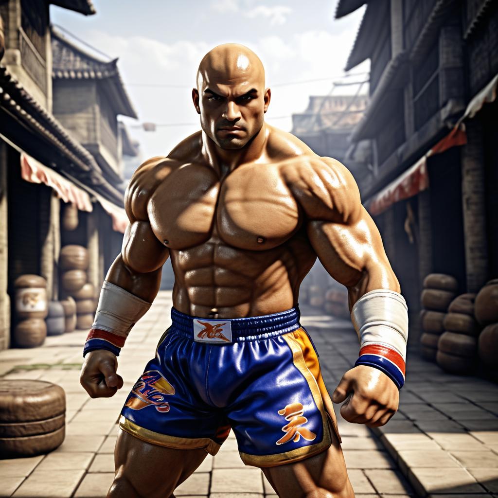 Photorealistic Sagat from Street Fighter