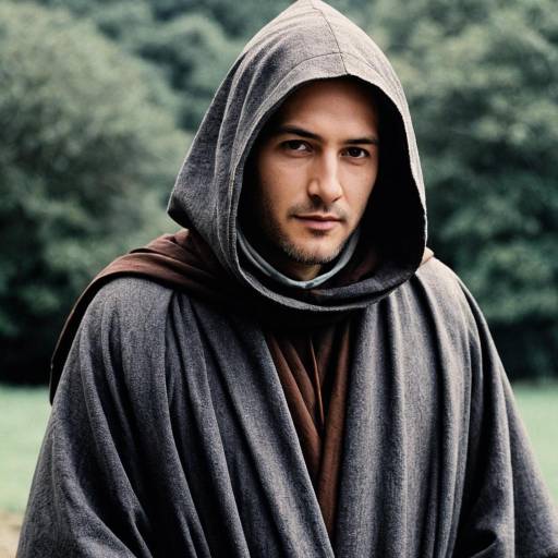 Serene Monk in Traditional Brown Robe