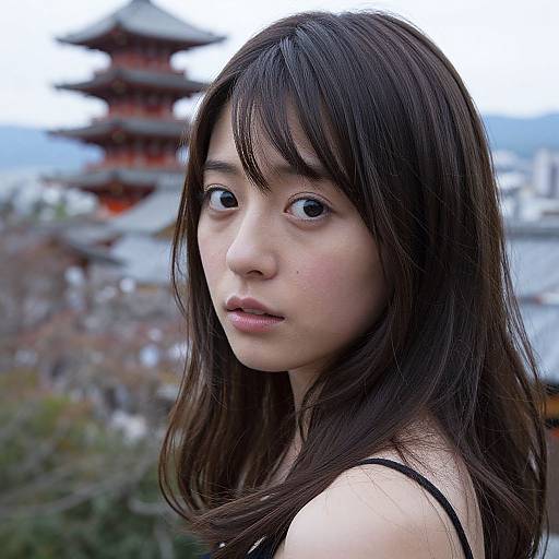 Captivating Portrait of Seductive Japanese Woman