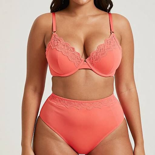 Vibrant Coral Underwire Bikini Set