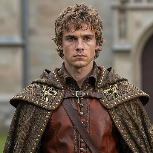 Young man in medieval duke costume