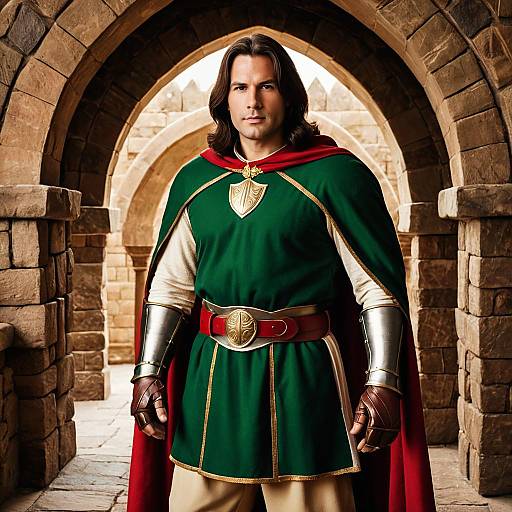 Medieval Man in Fantasy Knight Costume
