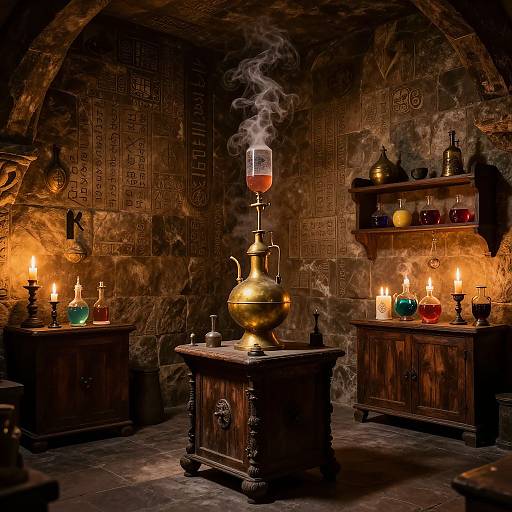 Mystic Medieval Alchemy Lab Interior
