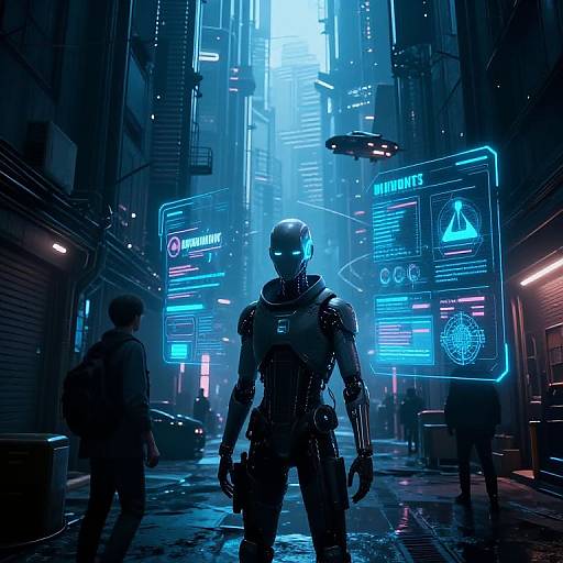 Cyberpunk Dystopia: Memory and AI Struggles