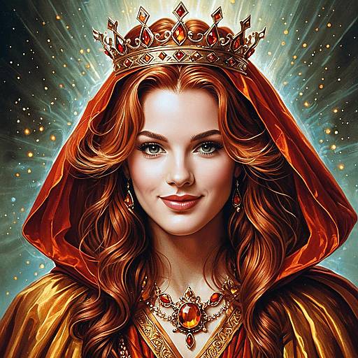 Fantasy Portrait of a Copper-Red Haired Queen