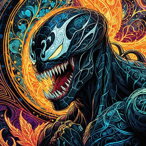 Filigree Venom with Neon Glow