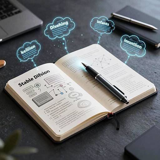 Futuristic AI Prompt Writing Notebook