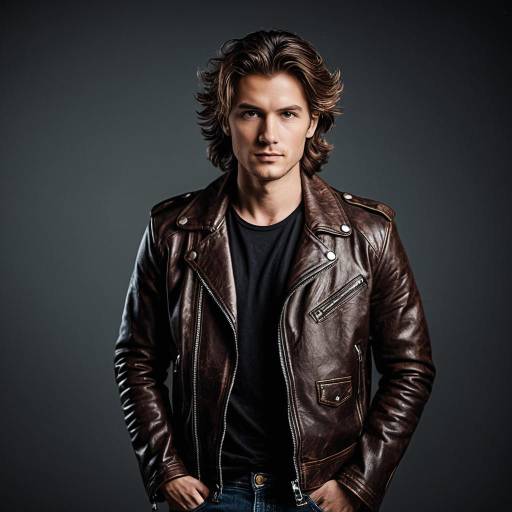 Stylish Masculine Outfit with Eye Contact