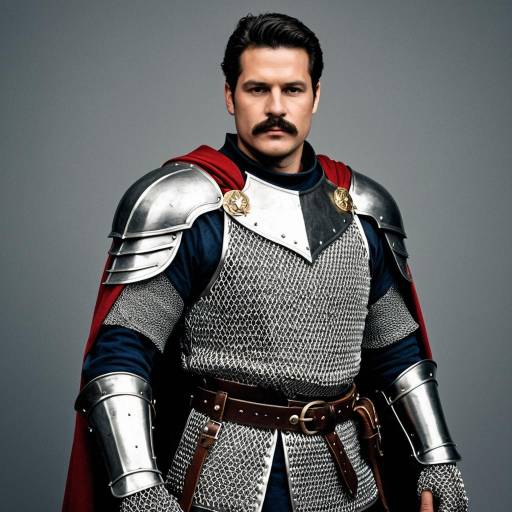 Man in Royal Knight Armor Costume
