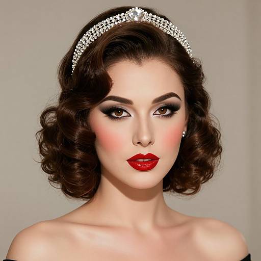 Vintage 1920s Glamorous Woman Portrait