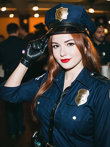 Candid Cosplay Portrait of Police Woman