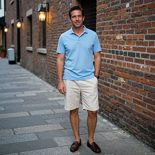 Man in Casual Summer Style at Dusk