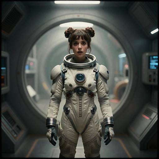 Cinematic Nerd-Goth in Space Airlock