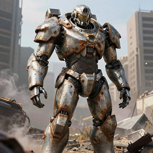 Realistic Battle-Worn Power Armor