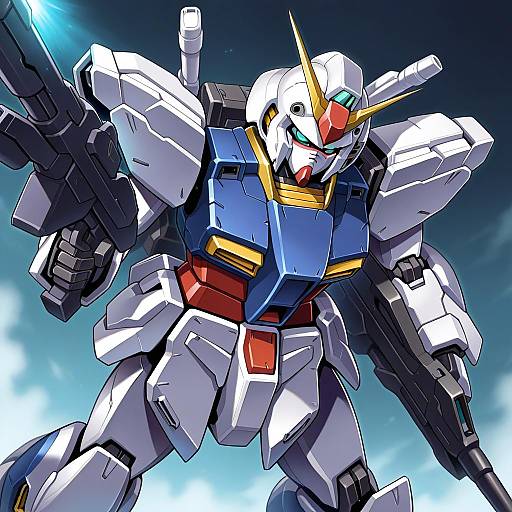 Illustration of Gundam mk ii, gundam in the style of Maruto!