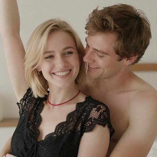 Intimate Couple Portrait in Soft Lighting