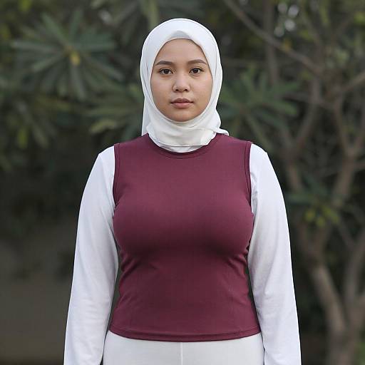 Portrait of Asian Woman in Sportswear