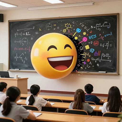 Whimsical Emoji Portal in Lecture Hall