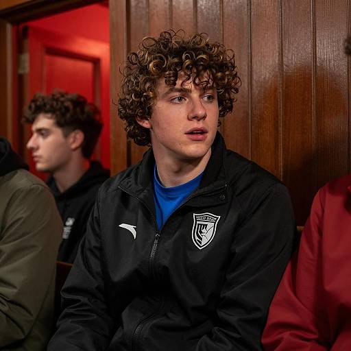 Indoor Scene with Young Man and Shadow