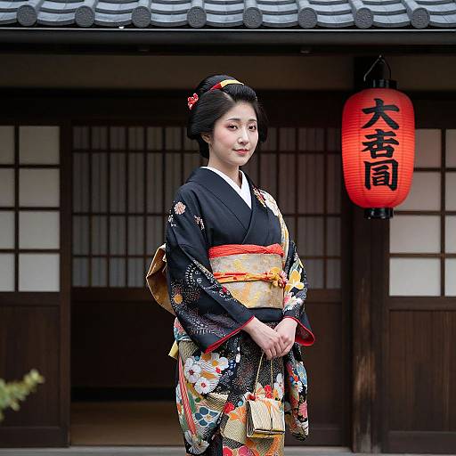 Japanese Woman in Traditional Dress