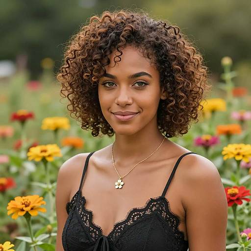Elegant Portrait of Black Woman in Nature
