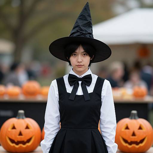 Classy Halloween Witch Costume Portrait