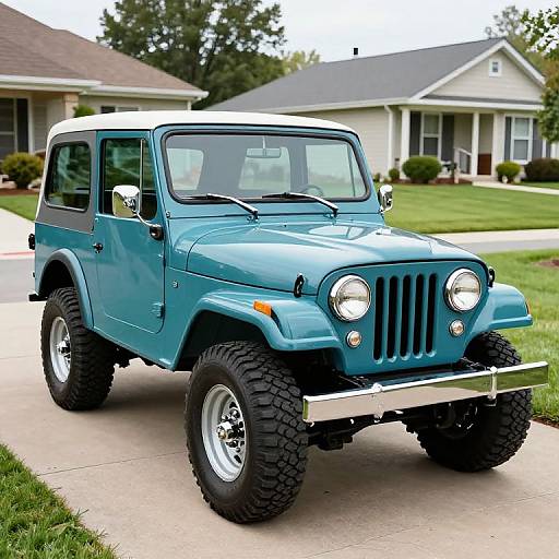 Classic 1965 Jeep CJ-5 in Suburbia