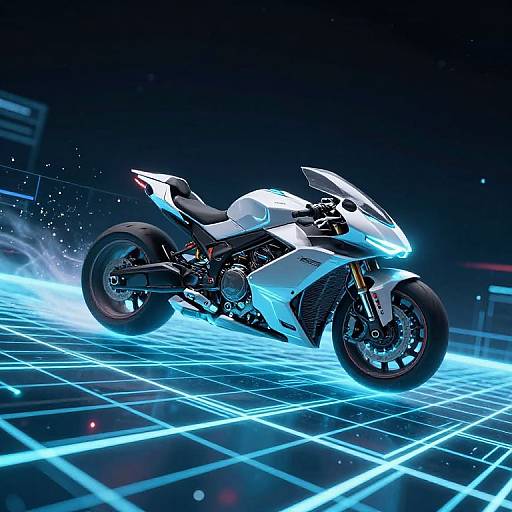 Futuristic Tronbike Neon Cyber Ride