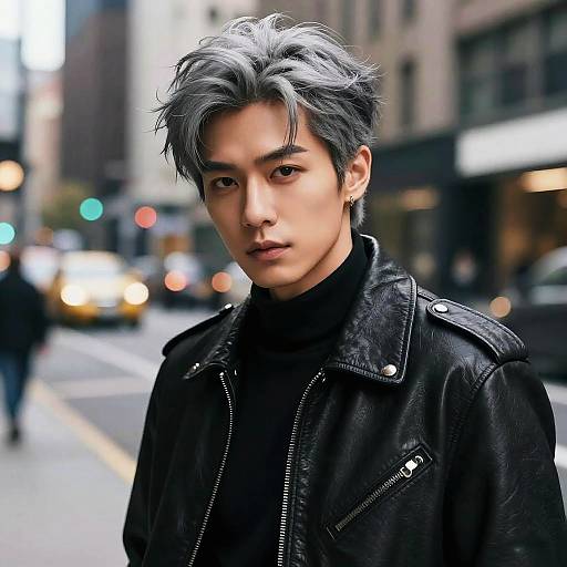 Urban Portrait with Gray Hair