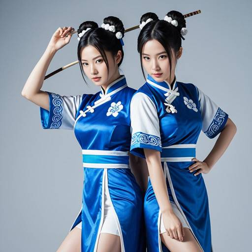 Elegant Chun-Li Cosplay in Qipao Dress