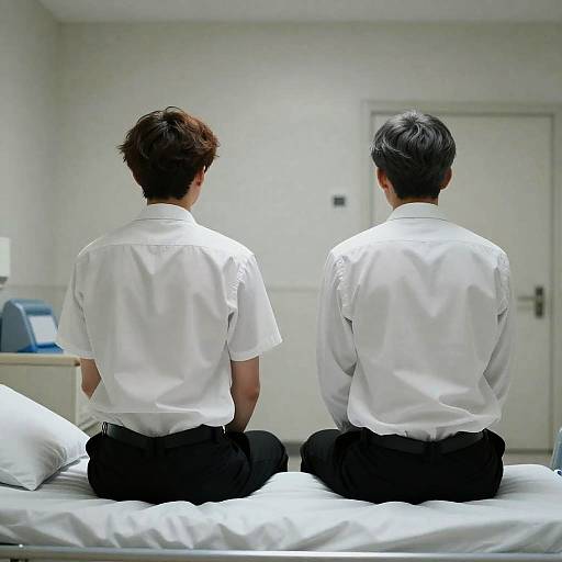 Two Male Characters in Hospital Setting