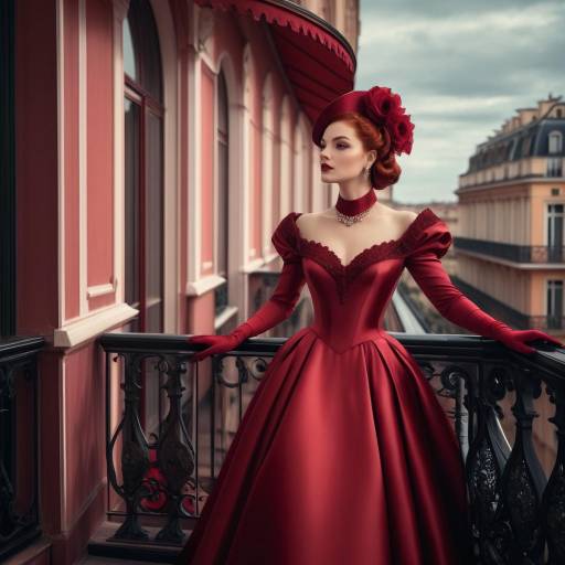 Elegant Fashion on a Vintage Balcony