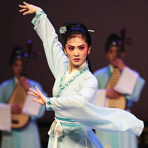 Expressive Traditional Chinese Dance Portrait