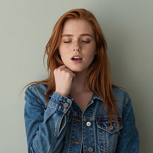 Serene Young Woman in Soft Lighting