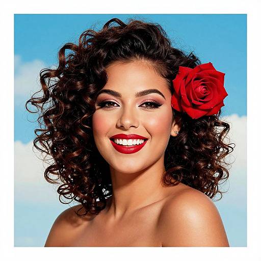 Vibrant Pop Art Latina Woman Poster