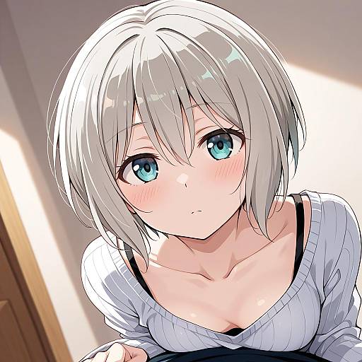 Illustration of Aoba moca, bang dream! in the style of Shirogane (platinum)