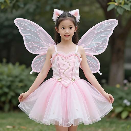 Pink Fairy Costume for Girls