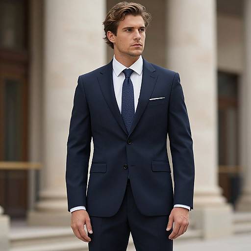 Man in Stylish Suit and Tie