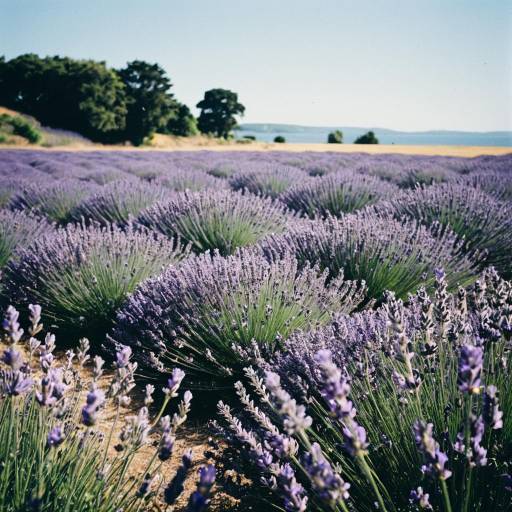 Lavender Field on Sunny Afternoon