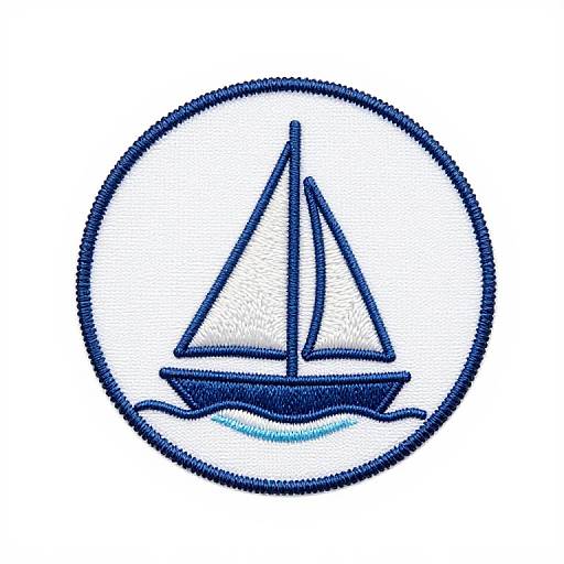 Sailboat Lace Embroidery Logo
